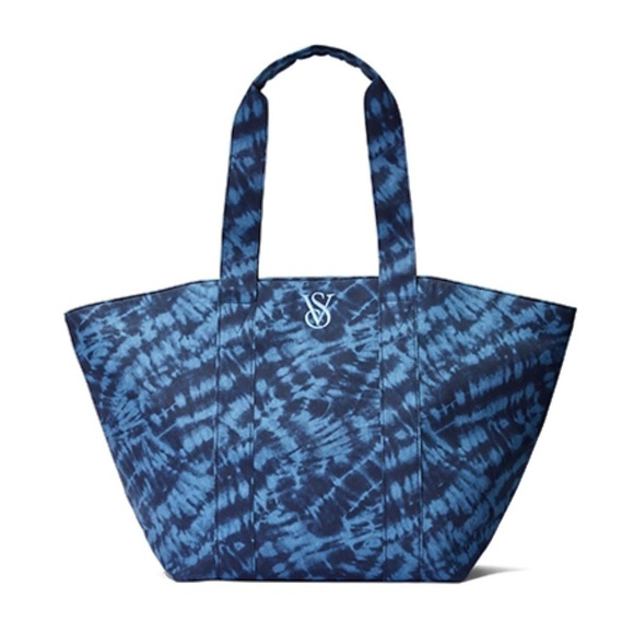Victoria’s Secret Blue Tie Dye Weekender Tote Bag Large Nwt - Picture 1 of 7